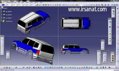 طراحی بدنه خودرو در کتیا/car body in catia